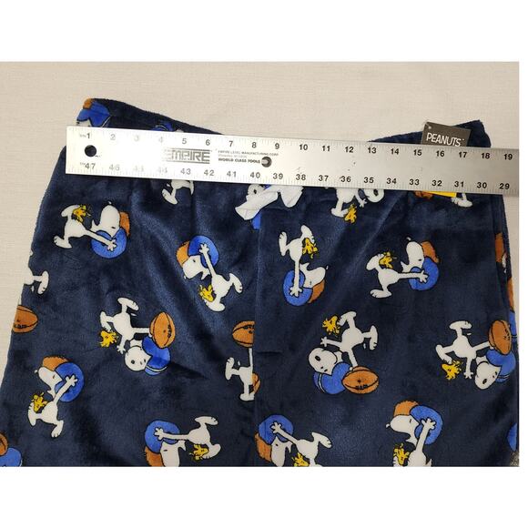 Snoopy and Woodstock playing football fleece pajama men XL NWT - Picture 5 of 8
